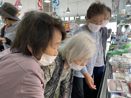 御津道の駅で新鮮な魚をみました